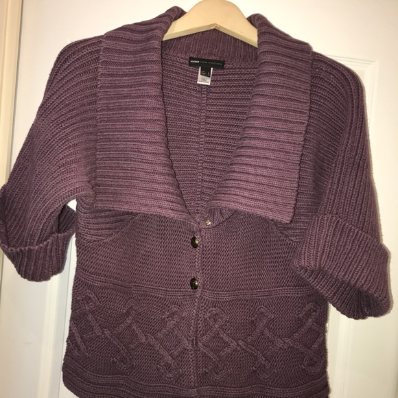 💜HOST PICK💜Big Collar Purple Cardigan - Picture 2 of 7